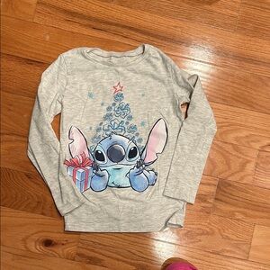 Disney Stitch Gray Long Sleeve Tee for Kids